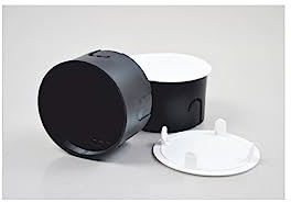 Unterputzdose 1-Fach Gerätedose Schalterdose mit Blindabdeckungen Abzweigdose Schwarz Unterputz Ø 80,5/77 mm I 49/47,5 mm Tiefe Zum Einbau von Schaltern Steckdosen Abzweigdose Schalterdose 25 Stück