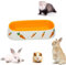 Kaninchen Keramik Futternapf Keramik Kaninchen Keramiknapf für Kleintiere Trinkschale Futterschalen für Hamster Chinchilla Igel Welpen Kätzchen Rennmäuse Frettchen (Lange Schüssel)