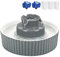 Kenepet Fuente de agua de cerámica para gatos, fuente de agua automática para mascotas, 3 filtros y 2 bombas incluidas, fuente para gatos ideal para gatos, perros y múltiples mascotas (gris)