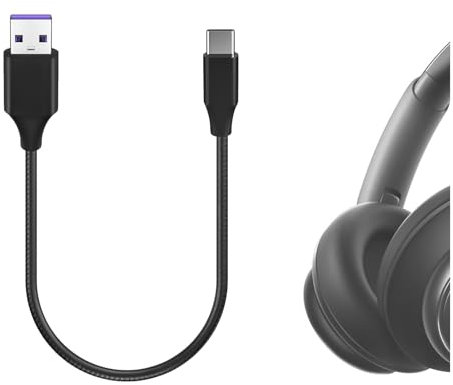 Geekria USB-Ladekabel für Kopfhörer, kompatibel mit Soundcore V40i, Boom 3i, Sleep A30, P41i, Space One/Q45, AeroClip, Liberty 5/4, Life P3, USB-Ersatz-Ladekabel (30 cm)