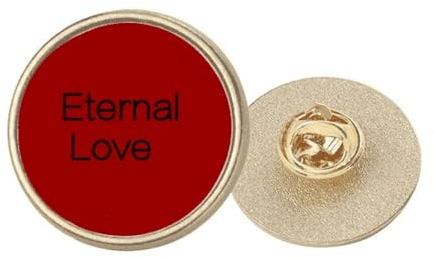 Eternal Love Broche à clip en métal doré, M, Métal