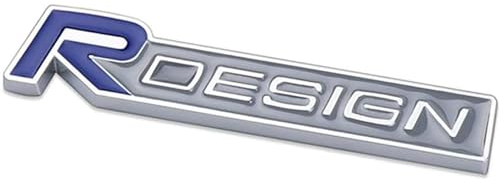 REDVIT Emblem Logo Aufkleber für Volvo R Design S60 V60 XC60 S60 V40, Logo Cover Aufkleber Vorne/Hinten Kofferraum Logo Abzeichen Aufkleber Autoaufkleber Emblem Abziehbilder,Blue