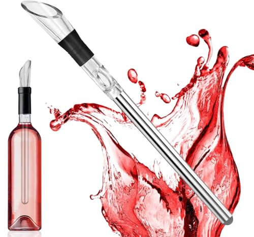 Senbaler Stainless Steel Wine Bottle Cooler, Wine Chiller Rod, Wine Gift Set Wine Gifts for Wine Lovers (Cooling Auction)