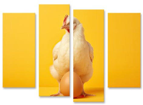 islandburner Tableau sur toile Œuf de poule clair jaune Images murales Poster