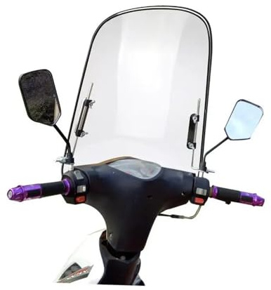 YFWLNZD Windschutzscheiben Universal Motorrad Windschutzscheibe Klar Große Windschutzscheibe Für Motorräder Elektroautos Roller Wind Kalt Deflektor