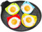 Votvlog Escalfador Huevos Silicona Huevo microondas, 4 Moldes de Cocina Antiadherentes, Utilizados para Utensilios de Cocina, Vaporera, Cazadores Furtivos de Horno Microondas, Fácil de Limpiar