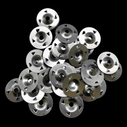 Arandelas Easy Fix, 220 arandelas de fijación de hierro galvanizado de 28 mm de diámetro, arandela de 4 garras para placas de respaldo de termoboard de aislamiento