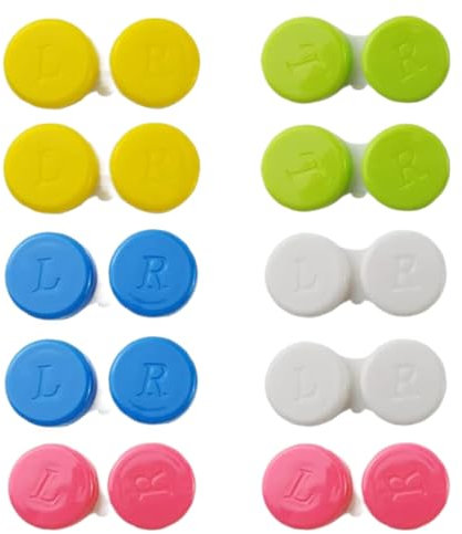 XZSKD 10 Pcs Contact Lens Cases,Contact Lens Case,Contact Lenses Case Box,Perfect for Use at Home, in The Office or While Out and About,Prevent Leakage During Travel or Storage.
