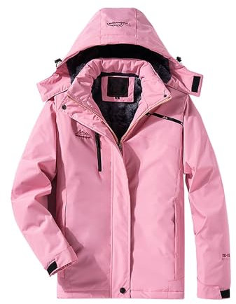 Veste Manteaux Femmes Hommes Et Femmes Veste De Ski Coupe-Vent Veste De Pluie Pour Homme Manteau D'Hiver De Neige Vêtements Décontractés Femmes, rose, XXL