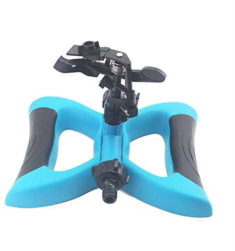 Aspersor de riego de plástico ajustable serie de aspersores de riego móvil aspersor de césped aspersor de jardín de rotación de 360 grados (tamaño: aspersor verde)