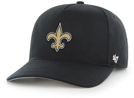 '47 NFL New Orleans Saints Hitch RF Unisex Baseball Cap, Adjustable Snapback Strap, Team Logo, Colour Black