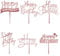 6 Pcs Rose Gold Cake Topper Happy Birthday Sign for Cake Decorations Acrylic Cake Toppers Happy Birthday Letters for Cake Personalized Rose Gold Cupcake Toppers Rose Gold Cake Inserts Decor Supplies