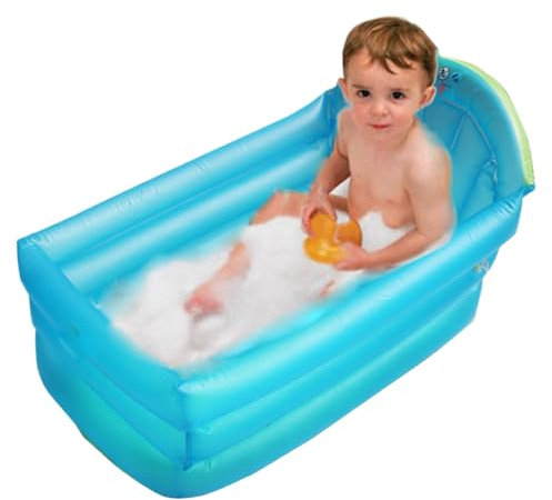 Veesper Leckfestes PVC-aufblasbarer Pool, faltbares Blow-up-Schwimmbad mit Rückenlehne, Kiddie für Kinder, Babys und Kleinkinder, perfekt für Garten- und Außengebrauch