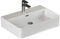 Aqua Bagno Keramik Waschbecken 60cm, Modernes Design für Bad & Gäste-WC, Aufsatzwaschbecken weiß