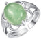 Geburtssteinring 925 Sterling Silber Mondstein Ring Blattring für Frauen Ring für Mädchen Finger Leaf Ringe Weihnachten Geschenk (Jadering)