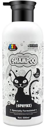NZHBOAM Kätzchen Shampoo Ölkontrolle Hautpflege (500 Für Sphinx Katzen Ölkontrolle Beruhigend Shampoo Für Sphinx Haarlose Katzen