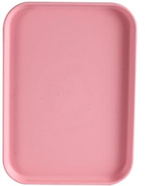 Rectangular Storage Tray 24cmx17.3cmx1.5cm Plastic Organizer Plate Decorative Storage Tray for Home Hotel Restaurant Organizer, Pink