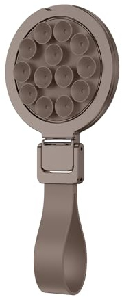 Magnetic Suction Cup Phone Mount, MagSafe Ring PopSocket Grip Stand, Silicone Phone Ring Holder for iPhone, Hands-Free Mirror Shower Phone Holder MagSafe Suction Mount for Selfies&TikTok(Desert Gold)