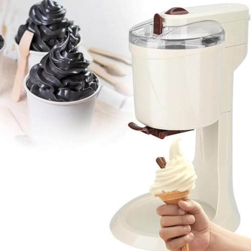 Machine à Glace Molles Mini, Sorbetière et Yaourtière Automatique pour Maison, Préparez des Desserts Sains avec Fonction à une Touche