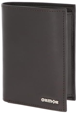 Oxmox Leder Geldbörse Leather RFID Protect Kombibörse Pure 2.0 Metal Square Brown Dunkelbraun