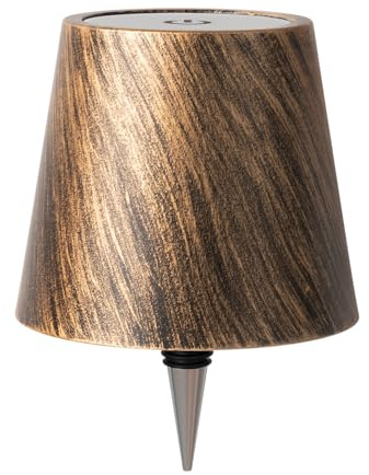 nulmvic Wireless Bottle Lamp,Touch Control Table Lamp, Dimmable 3 Color Temperatures,Wine Bottle Light for Bars,Restaurants,Outdoor,Decor（Bronze）