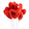 envami® Herzluftballons Herzballons Folienluftballons 10 STK. - Ideal als Hochzeitsdeko, Geburtstagsdeko oder Partydekoration (Rot)