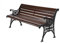 Sellon24® Parkbank Wetterfest Gartenbank Gusseisen Massiv Holz Kiefer Gestell Gartenmöbel Sitzbank (0121)