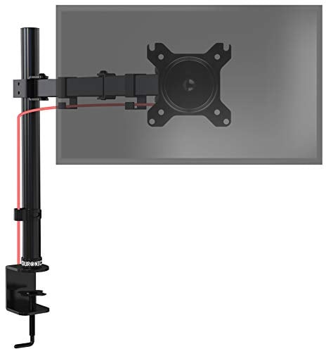 Duronic DM151X3 Monitor-Halterung 1 Monitor für 13-27 Zoll Flach & Curved Bildschirm-Halterung 8kg, Monitor Tischhalterung Höhenverstellbar Neigbar Schwenkbar Drehbar, Vesa Halterung, Monitor-Arm