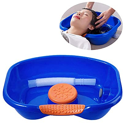 Haarwaschbecken Haare waschen im Bett,Haar-Waschbecken Tragbarer Shampoo Schüssel Tray Verwendung Im Bett Für Haarwäsche Haar Schnitte Aufblasbares Becken zum Waschen der Haare