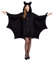 Spooktacular Creations - Fledermaus Kostüm Damen Flügel, Schwarz Fledermaus Reißverschluss Hoodie, Halloween Kostüm für Erwachsene (Medium, Black)