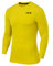 TCA Men Long Sleeve Compression Shirt, Athletic Workout Sports Undershirt Base Layer Top - Sonic Yellow, L