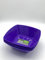 ECO Durable Small Plastic Square Bowls Set of 4 | 16cm x 16cm – Cereal Bowl for Kids | Reusable Square Bowls for Parties | BPA-Free Stackable Plastic Serving Bowls (Purple, Small 16x16cm)