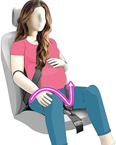 TUPSKY Ceinture Antichoc, Ceinture de sécurité pour des sièges maternité, confort et sécurité pour les femmes enceintes, Un accessoire indispensable pour les futures mamans (Noir)