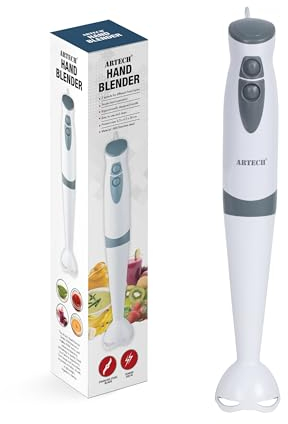 ARTECH Hand Blender for Kitchen - 2 Speed Stick Blender | Mixer, Chopper, Detachable Blending Legs, Stainless Steel Blade | 200W One-Touch Control for Soup, Dips, Sauces, Smoothies & Baby Food