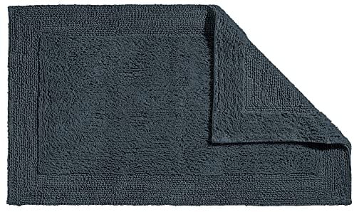 Erwin Müller Badematte, Badteppich Uni Serie Stuttgart anthrazit Größe 60x150 cm - extra dick, hohe Saugfähigkeit, 100% Baumwolle