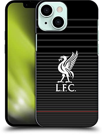 Head Case Designs Officially Licensed Liverpool Football Club White On Black Kit Liver Bird Hard Back Case Compatible With Apple iPhone 13 Mini