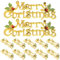 Merry Christmas Schriftzug Weihnachtsbaum Anhänger: Golden Buchstaben Christbaumschmuck DIY 12 Stücke Christbaum Deko Weihnachtskranz Basteln Weihnachten Party Festival Dekoration