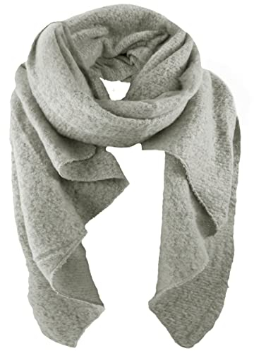 Niklarson Schal XXL Raute hellgrau 220x60cm Damen Winterschal Plaid T5148