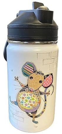 Gourde/Bouteille isotherme en inox pour enfants Kook Souris 350ml