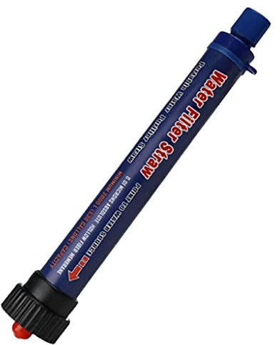 Straw Survival Filtration, Straw Purifier Pump, Straw Mini Water Purifier Survival Gear for Emergency Preparation, Hiking, Camping, Travel A