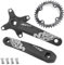 splumzer Mountainbike 170 mm Quadratische Kurbelgarnitur mit 104 BCD 32/34/36/38T Kettenblatt, Aluminiumlegierung MTB Kurbel Schmal Breit CNC Runde Kettenblattschrauben (36T)