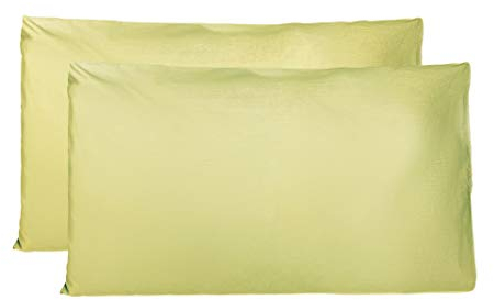 Kissenbezug 40x80 cm 2er Set - 100% Baumwolle, Superweicher Premium Jersey Kopfkissenbezug, Schlicht und edel im Design, Made in Italy - Hellgrün