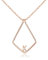 Clearine Ring Holder Necklace Rose Gold 925 Silver Initial Letter K Geometric Wedding Engagement Ring Keeper Necklace Valentine's Day/Christmas/Mother's Day/Birthday/Christmas Jewellery Gift for Women
