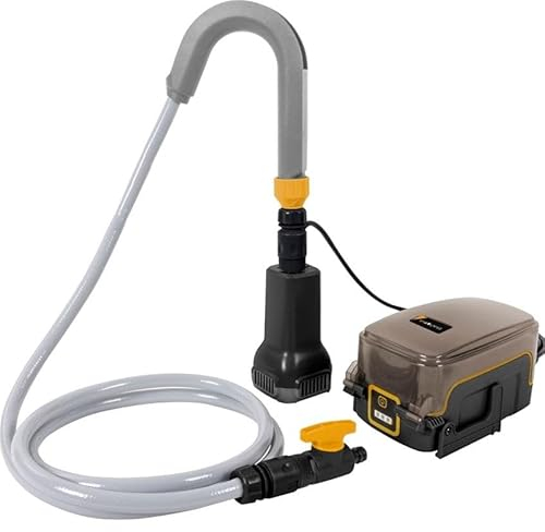 Batavia Wasserpumpe - Inkl. 2.0 Ah Akku / 2.4 Ah Ladegerät - Geeignet zum Entleeren von Schwimmbecken, Regentonnen, überfluteten Kellern und Booten. - Maxxpack