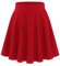 Bbonlinedress Damen Mädchen Rock Basic Solid vielseitige Dehnbaren informell A-Linie Mini Skater Glocken Tennis Schule Rock Red XL