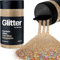 Hemway Premium Glitter Shaker - Gold Silver Holographic | 125g Microfine Metallic Flake Sequins for Resin & Epoxy Crafts | Craft Supplies for Tumblers, Festival, Hair, Face, Body, Eye & Nail Art