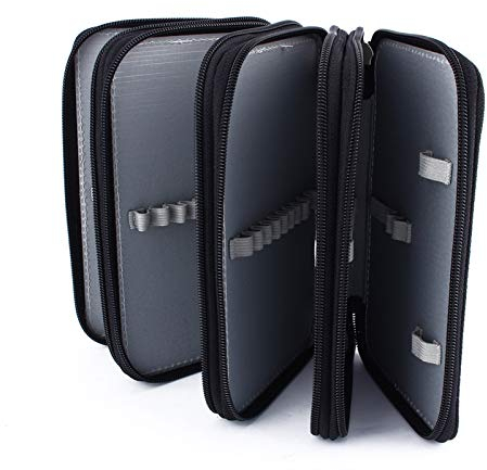 TOPINCN Große Mehrschichtige Stiftetasche mit Griff, Niedlichem Fußball Design, 72 Einstecklöchern, Tragbar für Künstler