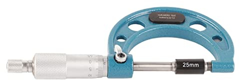 Micrómetro Exterior de Acero Inoxidable, Herramienta de Medición con Calibre de Acero de 0,01 Mm de Espesor de Alta Precisión (25-50MM)
