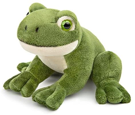 Tiny Heart Frosch Stofftier Plüschtier 12cm/5” realistisches Frosch Plüschtier Frosch schönes Tier niedliche und weiche Geschenke Plüsch-Frosch für Kinder Jungen und Mädchen Frosch Spielzeug Grün