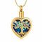 VCCWYQK Herz Urne Halsketten für Asche für Frauen Einäscherung Schmuck Blume Memorial Mini Keepsake Asche Hollow Anhänger (K-3)